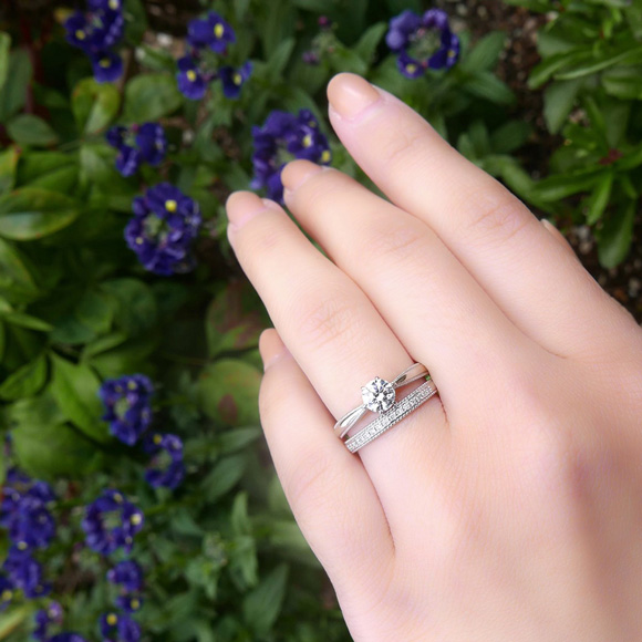 イサロイ「ブライダルリングVert d'eau　しずく」