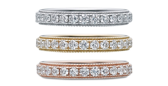 イサロイ「ブライダルリングVert d'eau　しずく」コーディネート