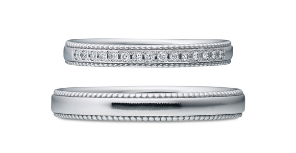 イサロイ「ブライダルリングVert d'eau　しずく」コーディネート